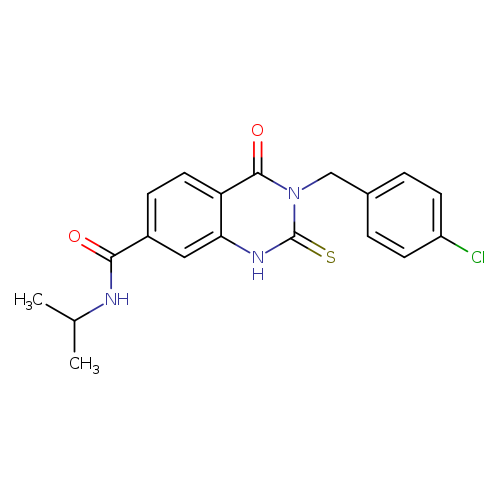 3-[(4-chlorophenyl)methyl]-4-oxo-N-(propan-2-yl)-2-sulfanylidene-1,2,3,4-tetrahydroquinazoline-7-carboxamide