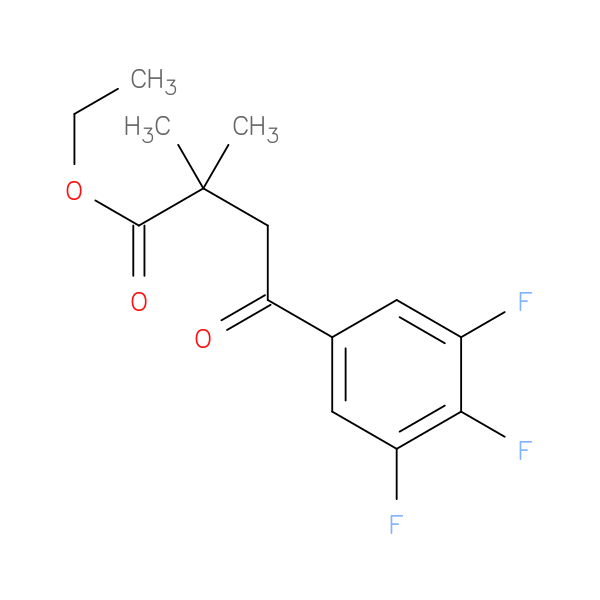Ethyl 2,2-dimethyl-4-oxo-4-(3,4,5-trifluorophenyl)butyrate