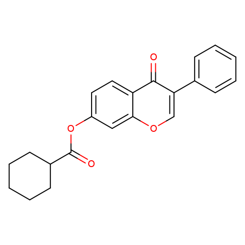 4-oxo-3-phenyl-4H-chromen-7-yl cyclohexanecarboxylate