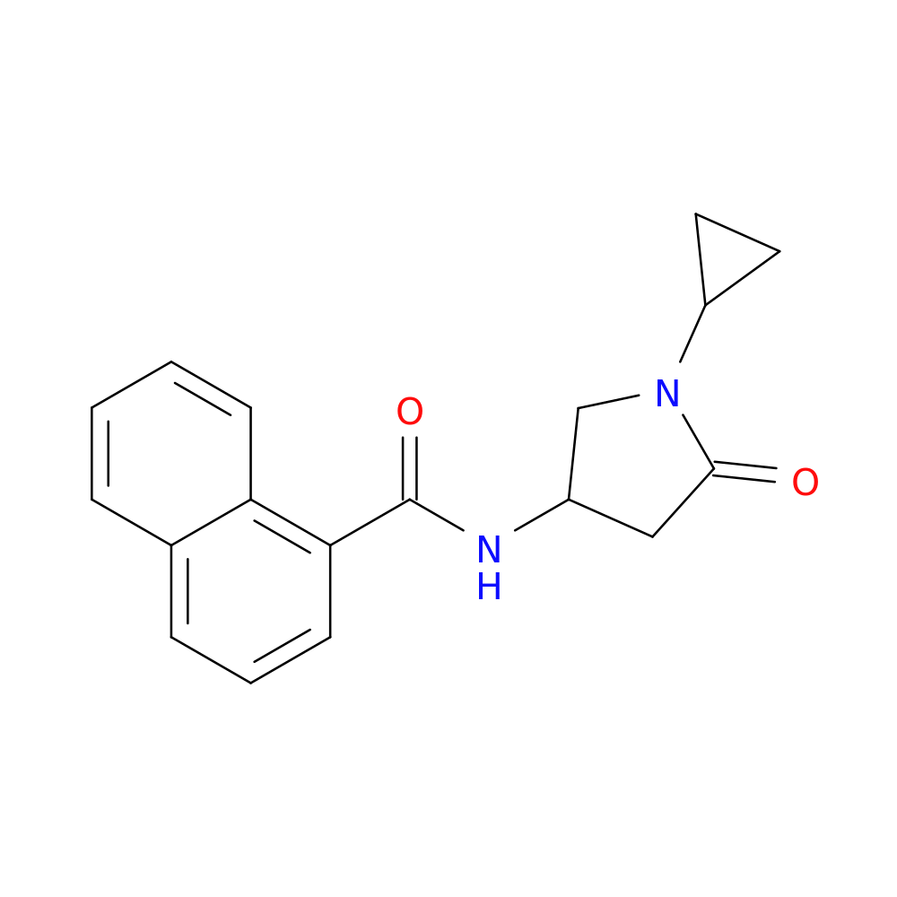 N-(1-cyclopropyl-5-oxopyrrolidin-3-yl)naphthalene-1-carboxamide