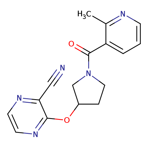 3-{[1-(2-methylpyridine-3-carbonyl)pyrrolidin-3-yl]oxy}pyrazine-2-carbonitrile
