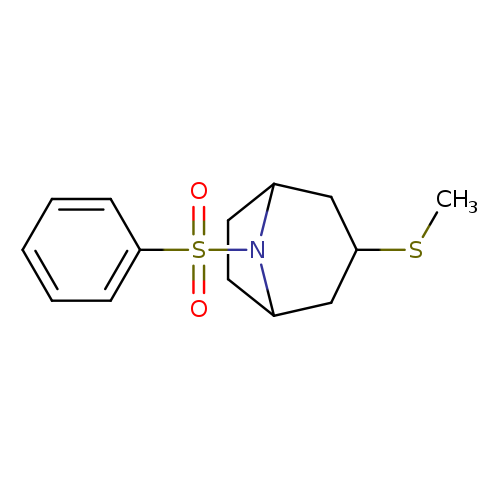 8-(benzenesulfonyl)-3-(methylsulfanyl)-8-azabicyclo[3.2.1]octane