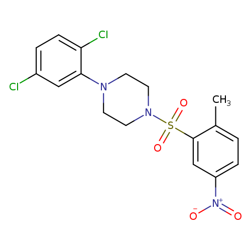 1-(2,5-dichlorophenyl)-4-(2-methyl-5-nitrobenzenesulfonyl)piperazine