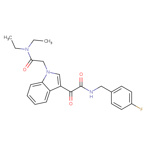 N,N-diethyl-2-[3-({[(4-fluorophenyl)methyl]carbamoyl}carbonyl)-1H-indol-1-yl]acetamide