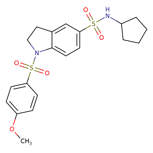 N-cyclopentyl-1-(4-methoxybenzenesulfonyl)-2,3-dihydro-1H-indole-5-sulfonamide