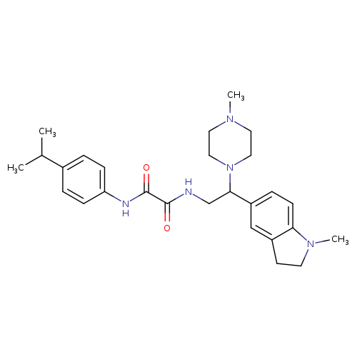 N-[2-(1-methyl-2,3-dihydro-1H-indol-5-yl)-2-(4-methylpiperazin-1-yl)ethyl]-N'-[4-(propan-2-yl)phenyl]ethanediamide