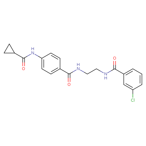N-{2-[(3-chlorophenyl)formamido]ethyl}-4-cyclopropaneamidobenzamide