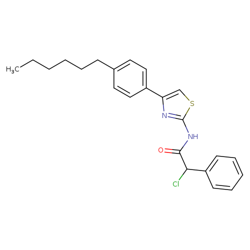 2-chloro-N-[4-(4-hexylphenyl)-1,3-thiazol-2-yl]-2-phenylacetamide