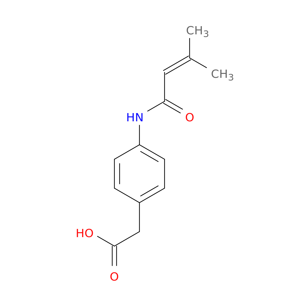 2-[4-(3-methylbut-2-enamido)phenyl]acetic acid