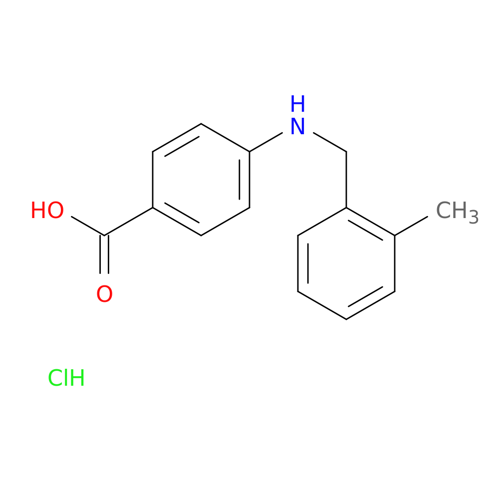 4-{[(2-methylphenyl)methyl]amino}benzoic acid hydrochloride