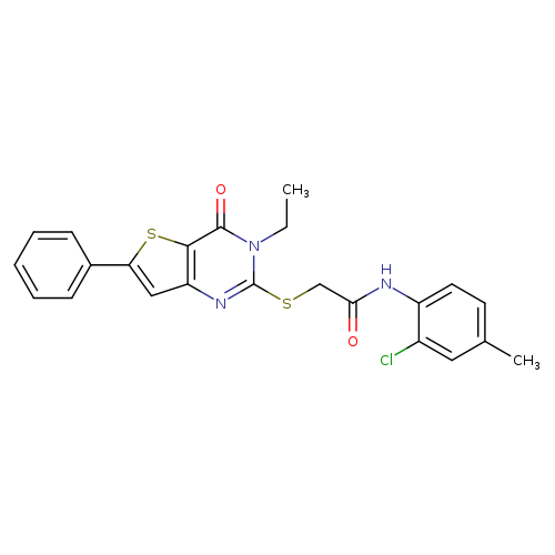 N-(2-chloro-4-methylphenyl)-2-({3-ethyl-4-oxo-6-phenyl-3H,4H-thieno[3,2-d]pyrimidin-2-yl}sulfanyl)acetamide