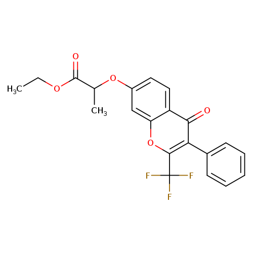 ethyl 2-{[4-oxo-3-phenyl-2-(trifluoromethyl)-4H-chromen-7-yl]oxy}propanoate