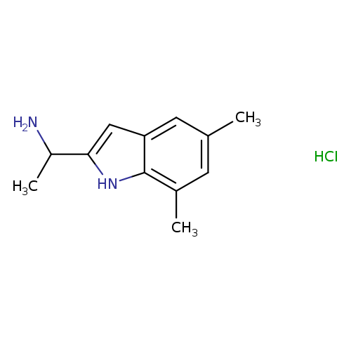 1-(5,7-dimethyl-1H-indol-2-yl)ethan-1-aminehydrochloride