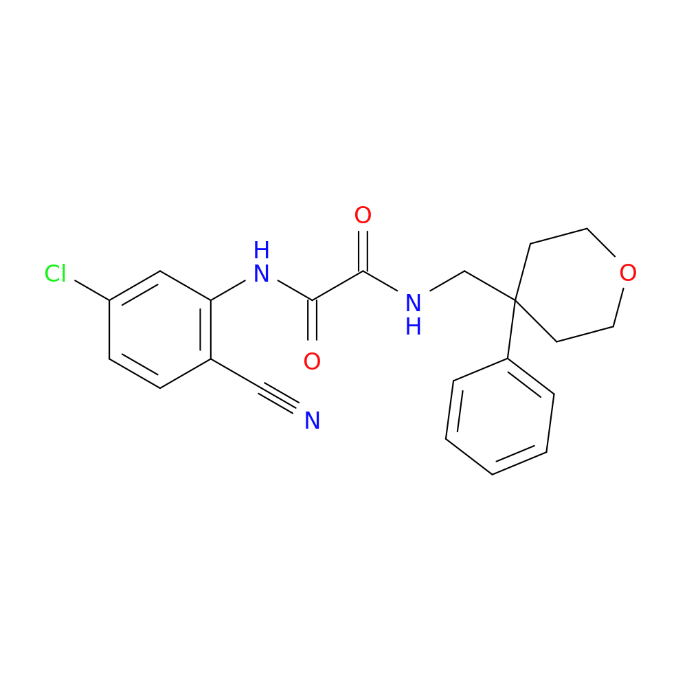 N-(5-chloro-2-cyanophenyl)-N'-[(4-phenyloxan-4-yl)methyl]ethanediamide