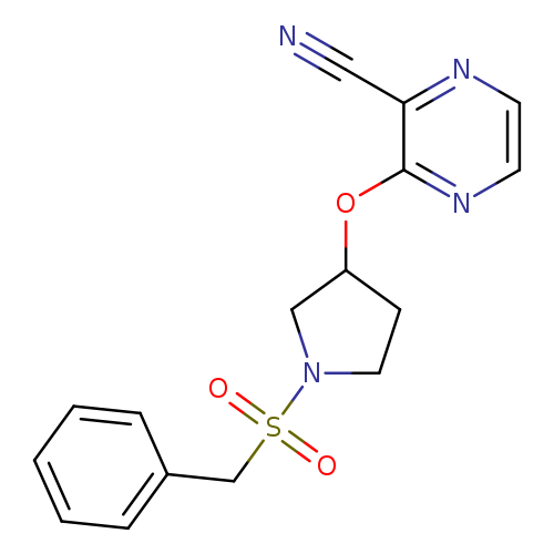 3-[(1-phenylmethanesulfonylpyrrolidin-3-yl)oxy]pyrazine-2-carbonitrile