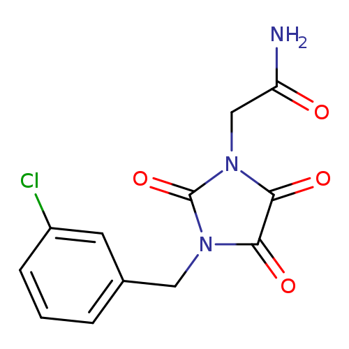 2-{3-[(3-chlorophenyl)methyl]-2,4,5-trioxoimidazolidin-1-yl}acetamide