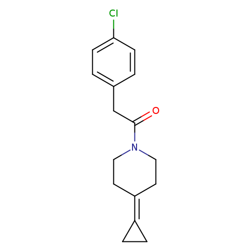 2-(4-chlorophenyl)-1-(4-cyclopropylidenepiperidin-1-yl)ethan-1-one