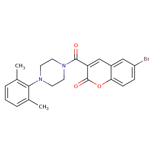 6-bromo-3-[4-(2,6-dimethylphenyl)piperazine-1-carbonyl]-2H-chromen-2-one