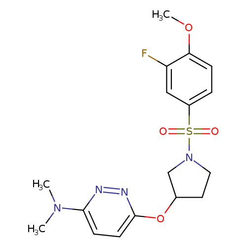 6-{[1-(3-fluoro-4-methoxybenzenesulfonyl)pyrrolidin-3-yl]oxy}-N,N-dimethylpyridazin-3-amine