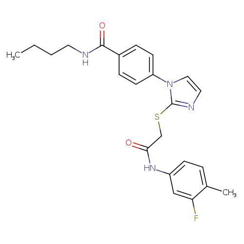 N-butyl-4-[2-({[(3-fluoro-4-methylphenyl)carbamoyl]methyl}sulfanyl)-1H-imidazol-1-yl]benzamide