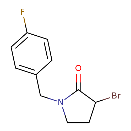 3-bromo-1-[(4-fluorophenyl)methyl]pyrrolidin-2-one