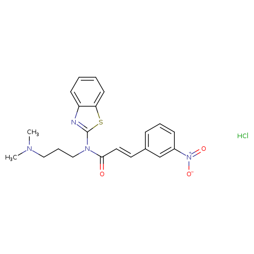 (2E)-N-(1,3-benzothiazol-2-yl)-N-[3-(dimethylamino)propyl]-3-(3-nitrophenyl)prop-2-enamide hydrochloride