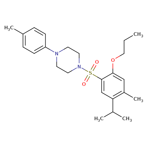 1-[4-methyl-5-(propan-2-yl)-2-propoxybenzenesulfonyl]-4-(4-methylphenyl)piperazine