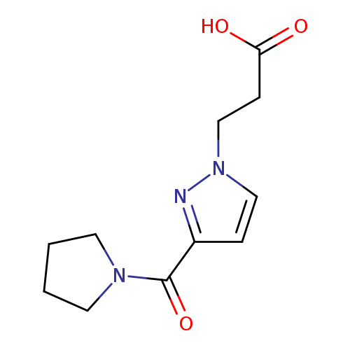 3-[3-(Pyrrolidin-1-ylcarbonyl)-1H-pyrazol-1-yl]propanoic acid