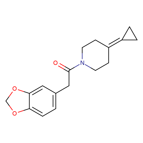 2-(2H-1,3-benzodioxol-5-yl)-1-(4-cyclopropylidenepiperidin-1-yl)ethan-1-one