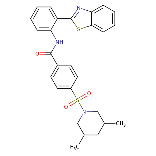 N-[2-(1,3-benzothiazol-2-yl)phenyl]-4-[(3,5-dimethylpiperidin-1-yl)sulfonyl]benzamide