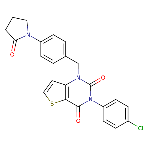 3-(4-chlorophenyl)-1-{[4-(2-oxopyrrolidin-1-yl)phenyl]methyl}-1H,2H,3H,4H-thieno[3,2-d]pyrimidine-2,4-dione