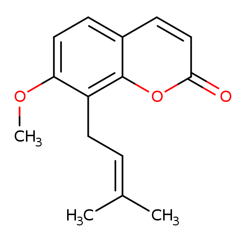2H-1-Benzopyran-2-one, 7-methoxy-8-(3-methyl-2-butenyl)-
