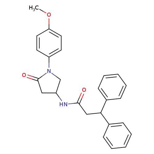 N-[1-(4-methoxyphenyl)-5-oxopyrrolidin-3-yl]-3,3-diphenylpropanamide