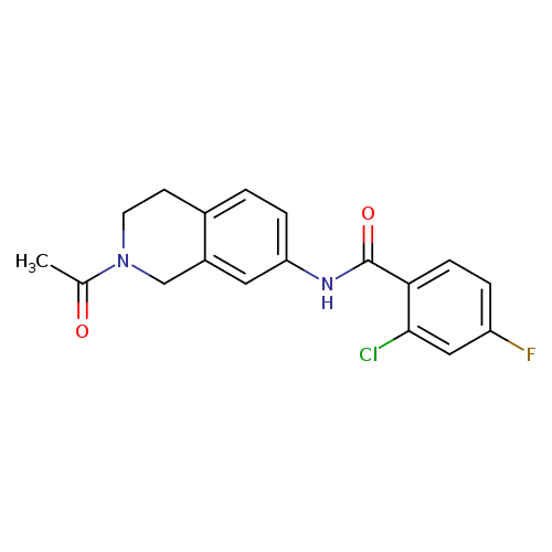 N-(2-acetyl-1,2,3,4-tetrahydroisoquinolin-7-yl)-2-chloro-4-fluorobenzamide