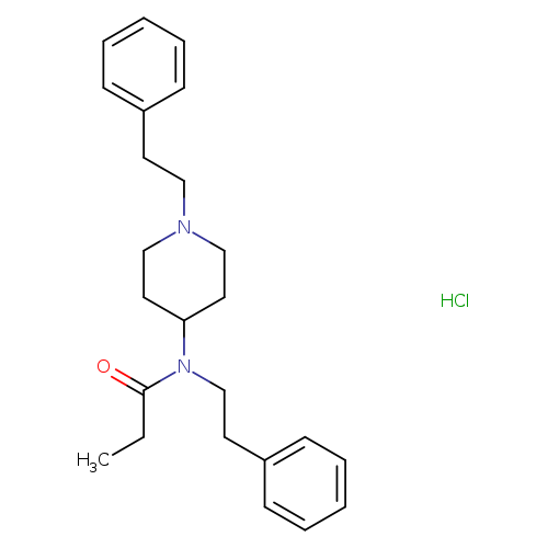 N-(2-phenylethyl)-N-[1-(2-phenylethyl)-4-piperidinyl]-propanamide, monohydrochloride