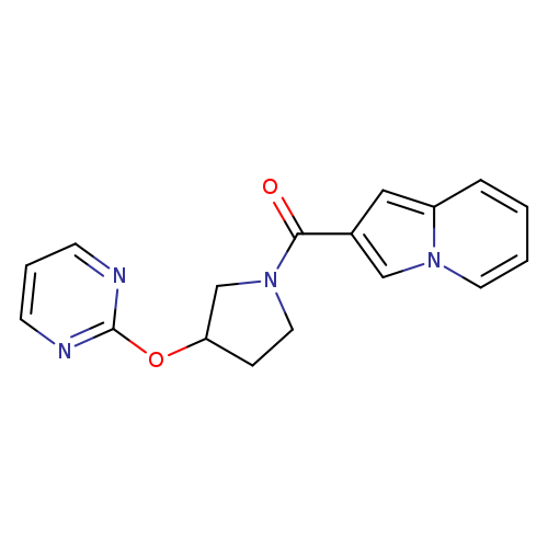 2-[3-(pyrimidin-2-yloxy)pyrrolidine-1-carbonyl]indolizine