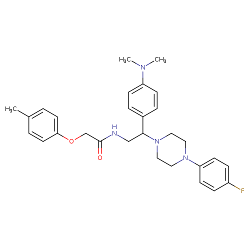 N-{2-[4-(dimethylamino)phenyl]-2-[4-(4-fluorophenyl)piperazin-1-yl]ethyl}-2-(4-methylphenoxy)acetamide