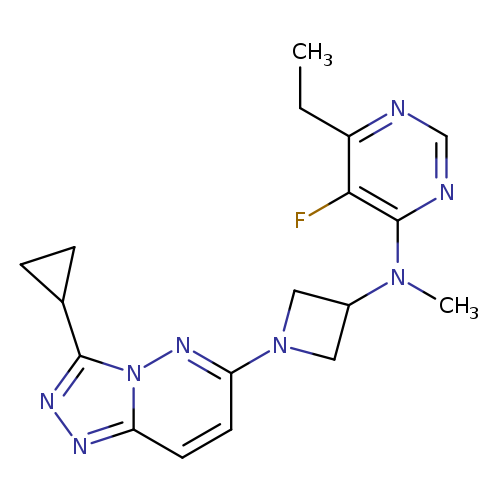 N-(1-{3-cyclopropyl-[1,2,4]triazolo[4,3-b]pyridazin-6-yl}azetidin-3-yl)-6-ethyl-5-fluoro-N-methylpyrimidin-4-amine