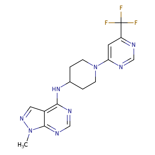 N-{1-methyl-1H-pyrazolo[3,4-d]pyrimidin-4-yl}-1-[6-(trifluoromethyl)pyrimidin-4-yl]piperidin-4-amine