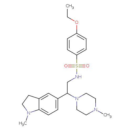 4-ethoxy-N-[2-(1-methyl-2,3-dihydro-1H-indol-5-yl)-2-(4-methylpiperazin-1-yl)ethyl]benzene-1-sulfonamide