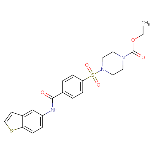 ethyl 4-{4-[(1-benzothiophen-5-yl)carbamoyl]benzenesulfonyl}piperazine-1-carboxylate