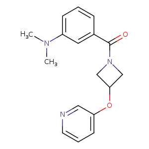 N,N-dimethyl-3-[3-(pyridin-3-yloxy)azetidine-1-carbonyl]aniline