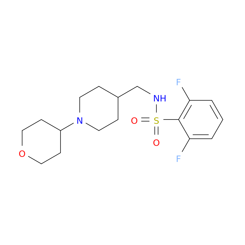 2,6-difluoro-N-{[1-(oxan-4-yl)piperidin-4-yl]methyl}benzene-1-sulfonamide