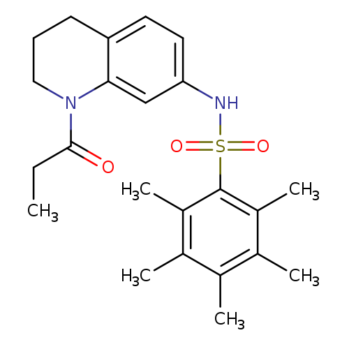 2,3,4,5,6-pentamethyl-N-(1-propanoyl-1,2,3,4-tetrahydroquinolin-7-yl)benzene-1-sulfonamide