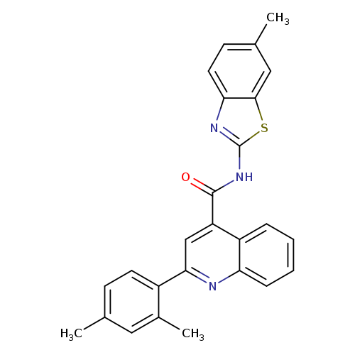 2-(2,4-dimethylphenyl)-N-(6-methyl-1,3-benzothiazol-2-yl)-4-quinolinecarboxamide
