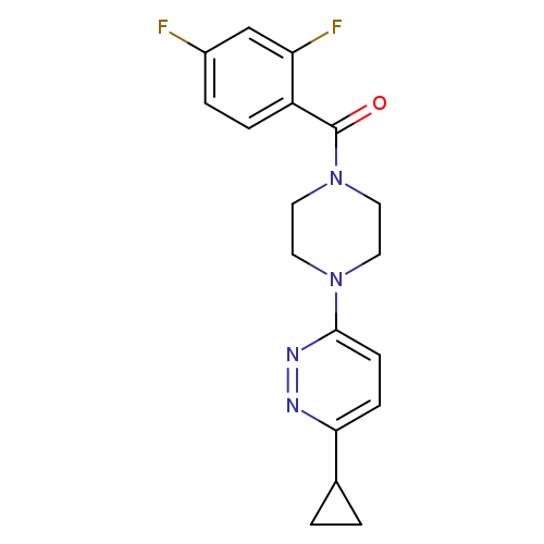 3-cyclopropyl-6-[4-(2,4-difluorobenzoyl)piperazin-1-yl]pyridazine