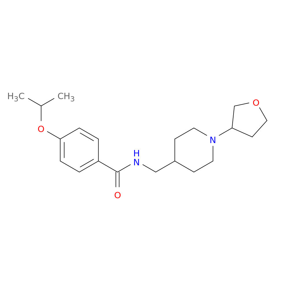 N-{[1-(oxolan-3-yl)piperidin-4-yl]methyl}-4-(propan-2-yloxy)benzamide