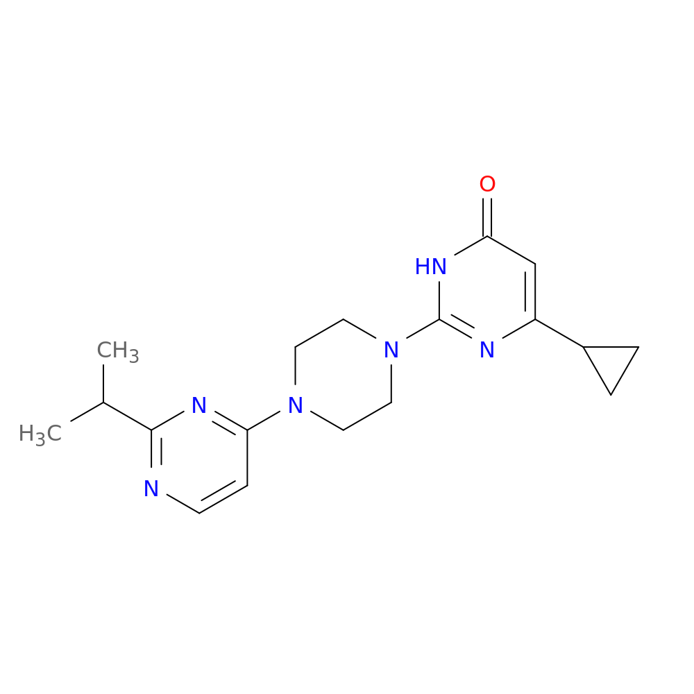 6-cyclopropyl-2-{4-[2-(propan-2-yl)pyrimidin-4-yl]piperazin-1-yl}-3,4-dihydropyrimidin-4-one