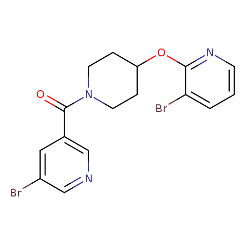 3-bromo-5-{4-[(3-bromopyridin-2-yl)oxy]piperidine-1-carbonyl}pyridine
