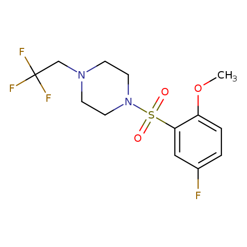 1-(5-fluoro-2-methoxybenzenesulfonyl)-4-(2,2,2-trifluoroethyl)piperazine